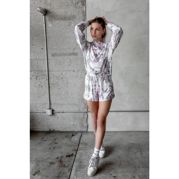 NWT - Pink Gray Tie Dye Plus Size Lounge Set - 2XL - Picture 3 of 6